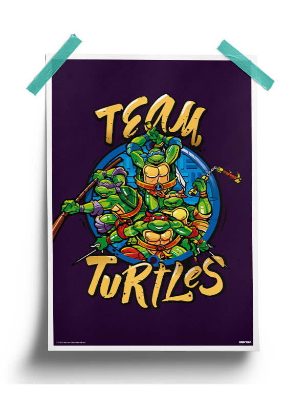 Team Turtle Poster -Redwolf - India - www.superherotoystore.com