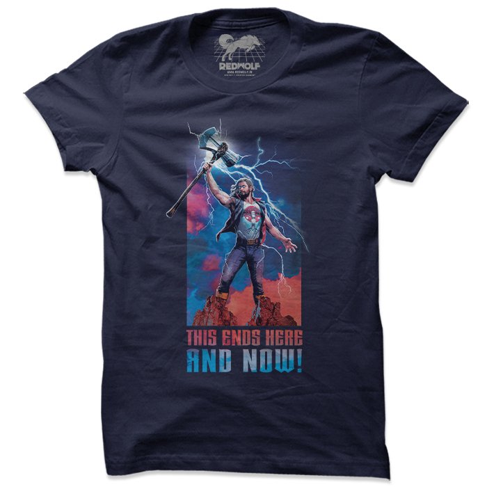 THIS ENDS HERE AND NOW! - MARVEL OFFICIAL T-SHIRT -Redwolf - India - www.superherotoystore.com