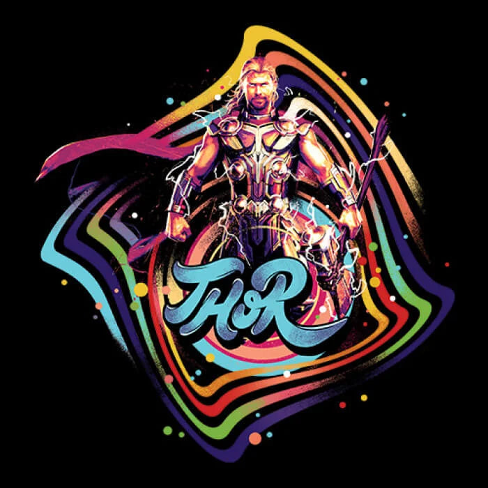 Thor: Retro Pop - Marvel Official T-Shirt -Redwolf - India - www.superherotoystore.com