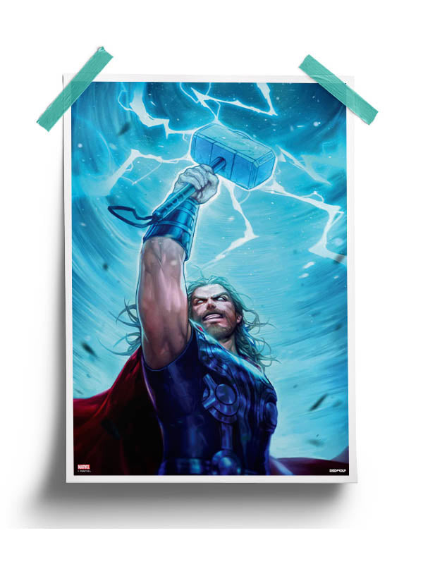 Thor Storm Poster -Redwolf - India - www.superherotoystore.com