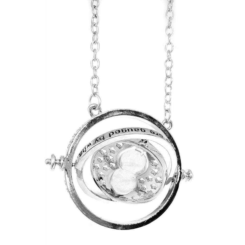 Harry Potter Time Turner (Silver) Necklace by EFG -EFG - India - www.superherotoystore.com