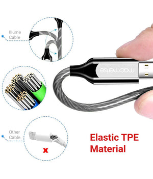 Illume Black - Type C LED Cables by Macmerise -Macmerise - India - www.superherotoystore.com