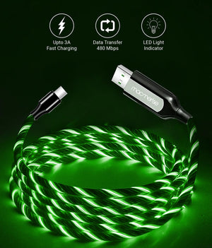 Illume Green - Type C LED Cables by Macmerise -Macmerise - India - www.superherotoystore.com