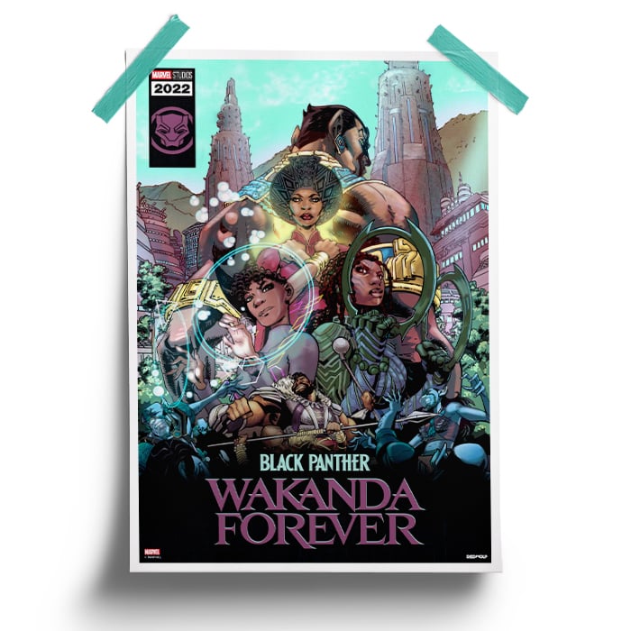 Wakanda Forever: Comic Cover - Marvel Official Poster -Redwolf - India - www.superherotoystore.com