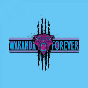 Wakanda Forever: Stripes - Marvel Official Sky Blue T-shirt -Redwolf - India - www.superherotoystore.com
