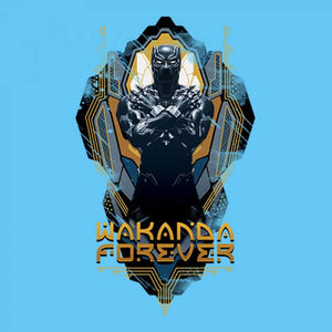 Wakanda Forever - Marvel Official Sky Blue T-shirt -Redwolf - India - www.superherotoystore.com