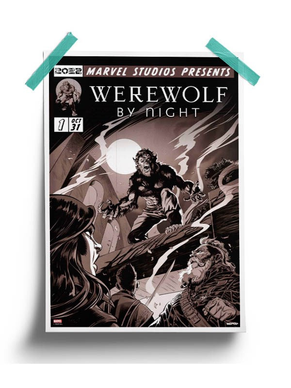Werewolf by Night Comic Cover Poster -Redwolf - India - www.superherotoystore.com