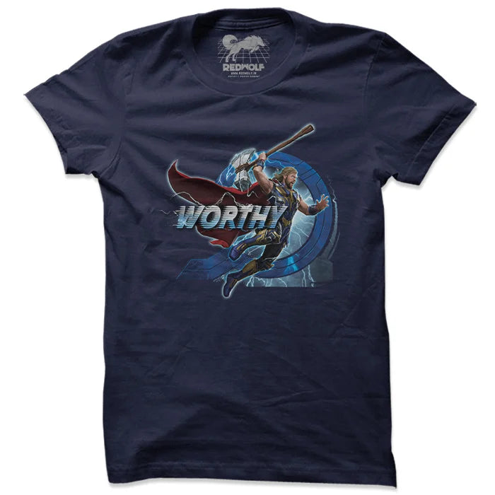 Worthy Thunder - Marvel Official T-Shirt -Redwolf - India - www.superherotoystore.com